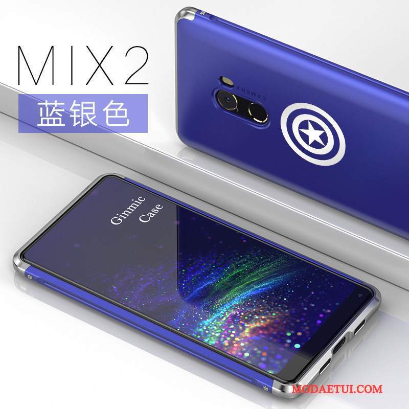 Futerał Mi Mix 2 Metal Mały Czerwony, Etui Mi Mix 2 Ochraniacz Anti-fall Trudno