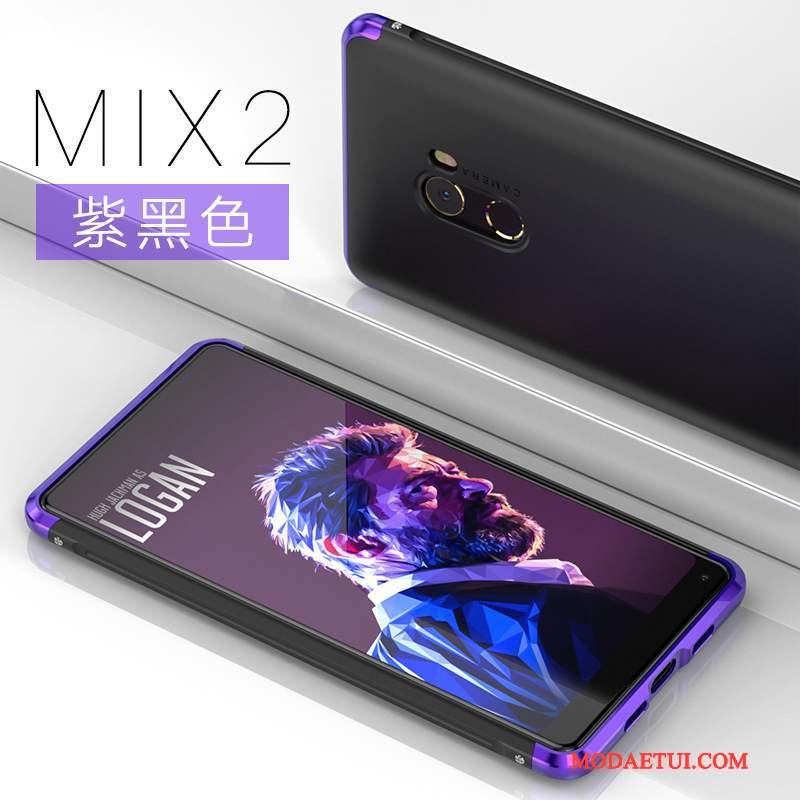 Futerał Mi Mix 2 Metal Mały Czerwony, Etui Mi Mix 2 Ochraniacz Anti-fall Trudno