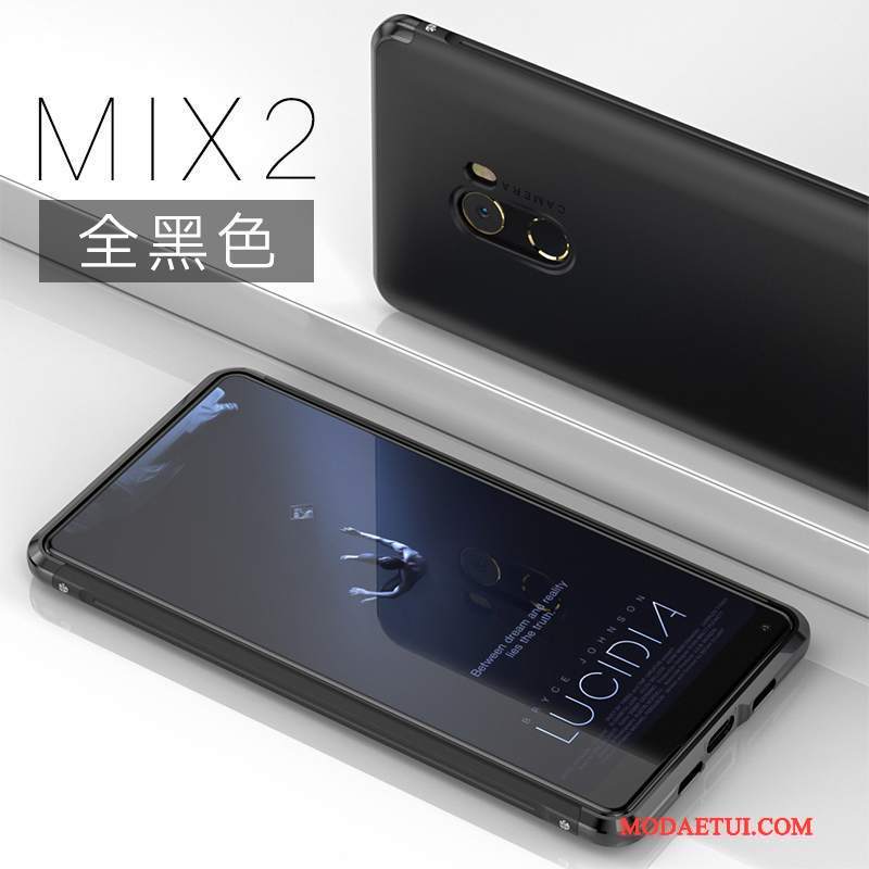 Futerał Mi Mix 2 Metal Mały Czerwony, Etui Mi Mix 2 Ochraniacz Anti-fall Trudno