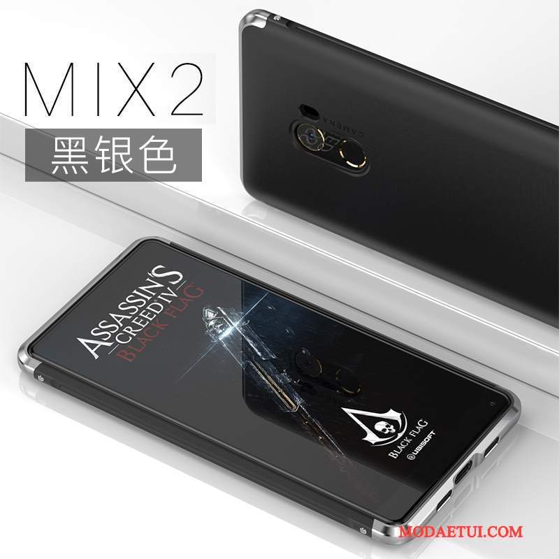 Futerał Mi Mix 2 Metal Mały Czerwony, Etui Mi Mix 2 Ochraniacz Anti-fall Trudno