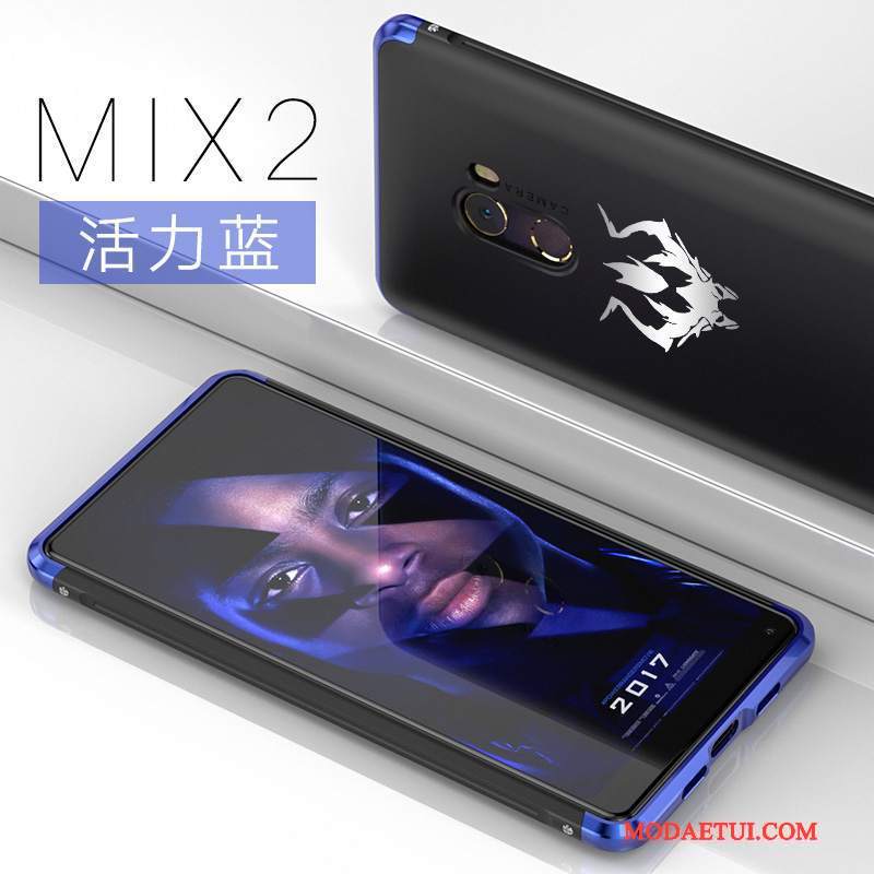 Futerał Mi Mix 2 Metal Mały Czerwony, Etui Mi Mix 2 Ochraniacz Anti-fall Trudno