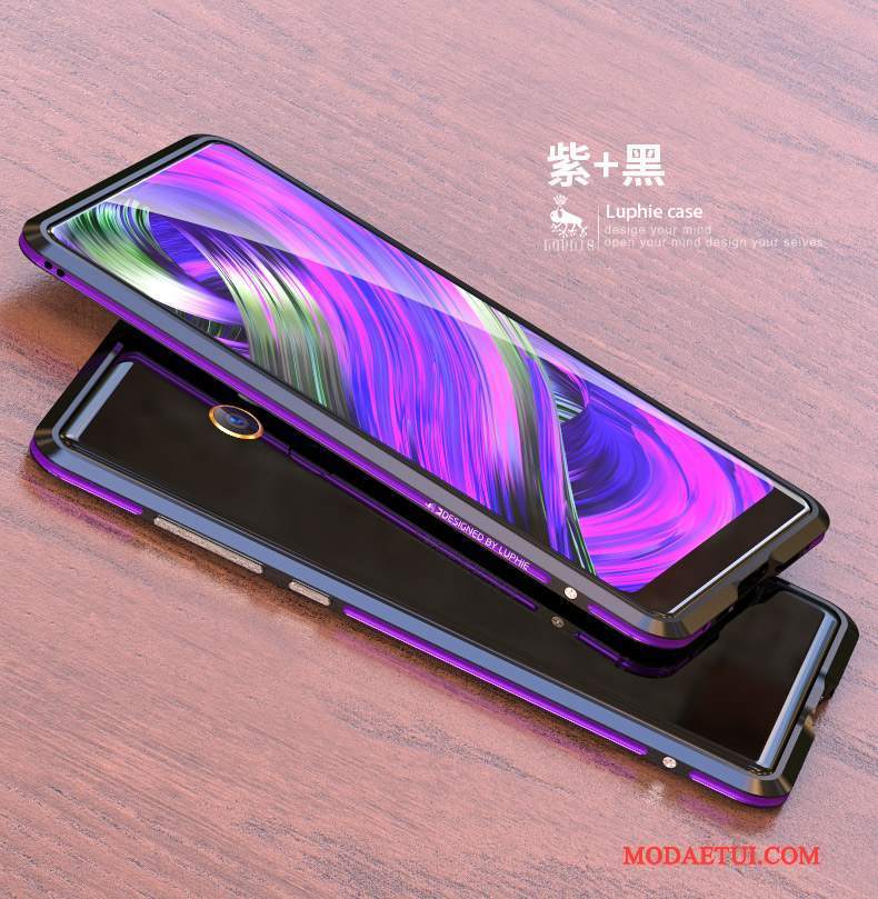 Futerał Mi Mix 2 Metal Na Telefon Złoto, Etui Mi Mix 2 Ochraniacz Granica Tylna Pokrywa