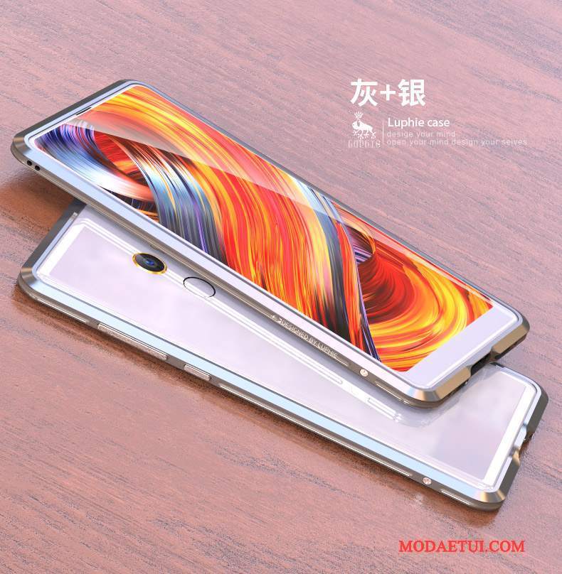 Futerał Mi Mix 2 Metal Na Telefon Złoto, Etui Mi Mix 2 Ochraniacz Granica Tylna Pokrywa