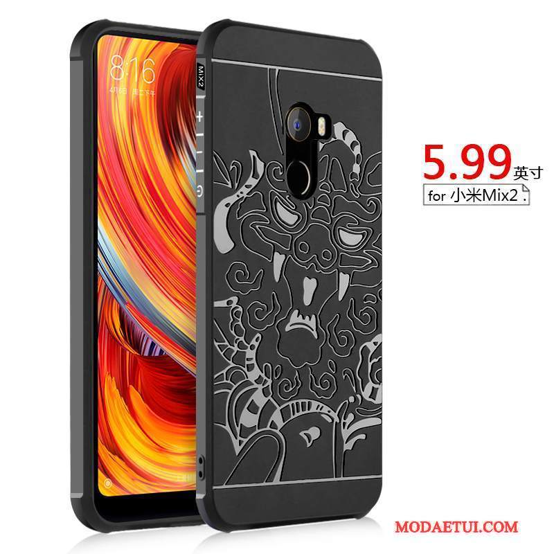 Futerał Mi Mix 2 Miękki Mały Czarny, Etui Mi Mix 2 Ochraniacz Na Telefon Nubuku