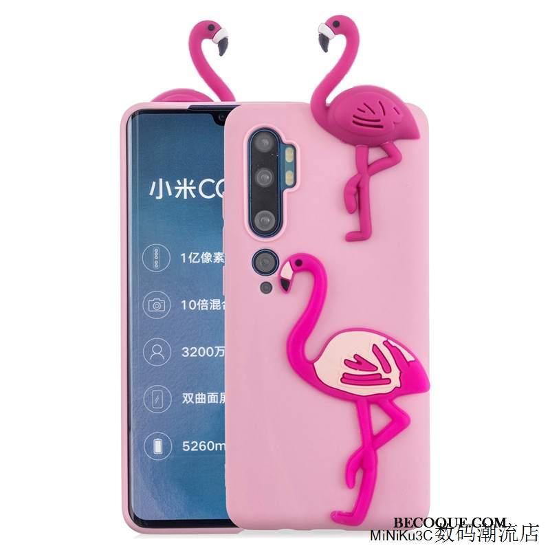Futerał Mi Note 10 Kreskówka Na Telefon Mały, Etui Mi Note 10 Miękki Różowe Piękny