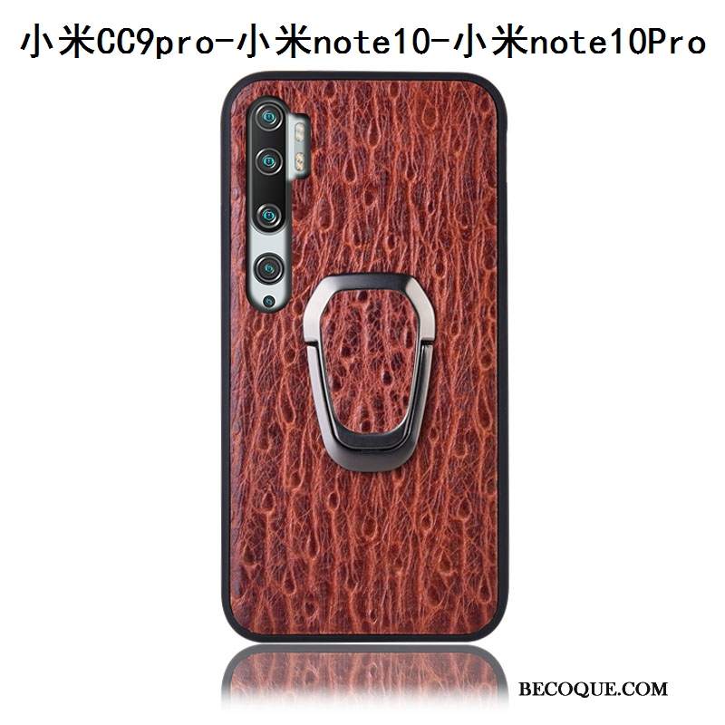 Futerał Mi Note 10 Ochraniacz Tylna Pokrywana Telefon, Etui Mi Note 10 Skóra Czerwony Mały