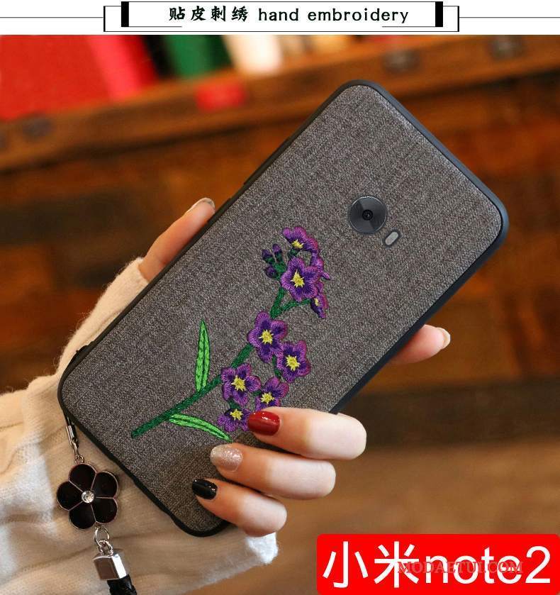 Futerał Mi Note 2 Ochraniacz Na Telefon Mały, Etui Mi Note 2 Silikonowe Z Haftem Kwiaty