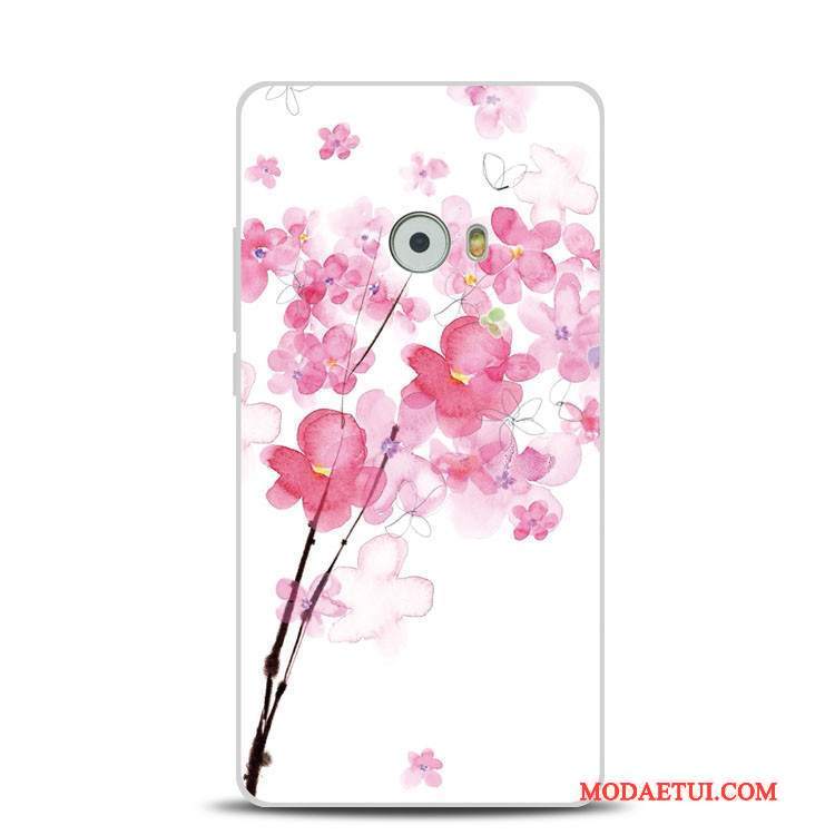 Futerał Mi Note 2 Relief Różowe Kwiaty Brzoskwini, Etui Mi Note 2 Torby Na Telefon Mały