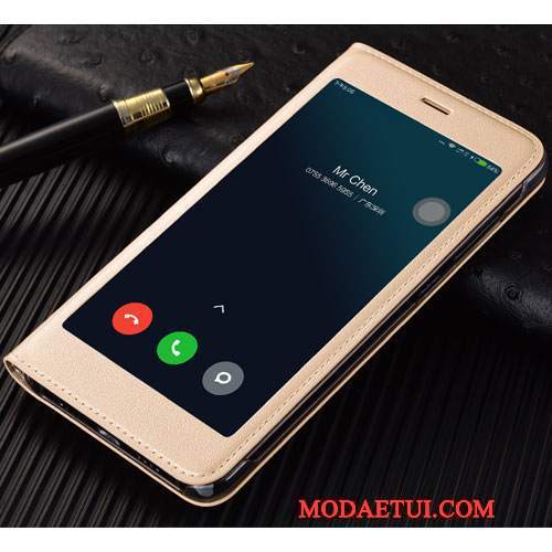 Futerał Mi Note 3 Ochraniacz Na Telefon Anti-fall, Etui Mi Note 3 Skóra Złoto Mały