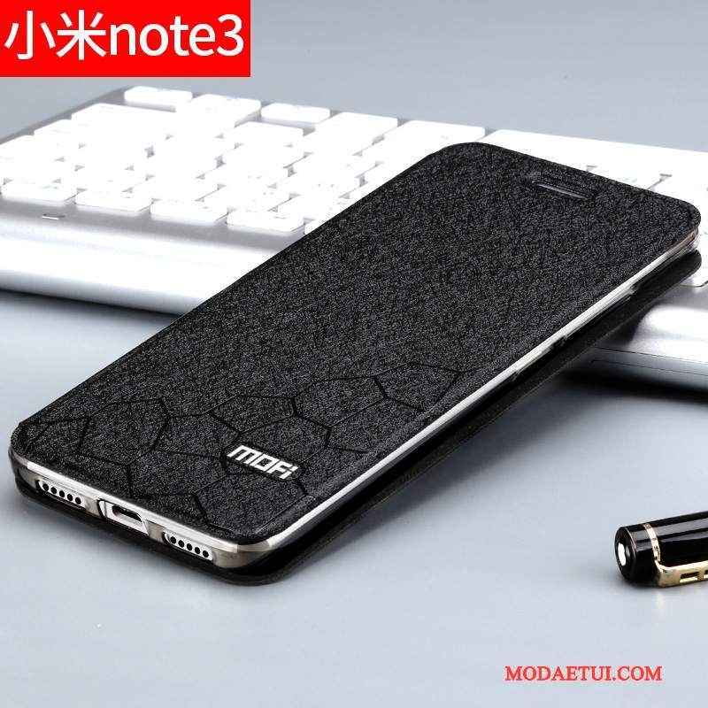 Futerał Mi Note 3 Skóra Na Telefon Mały, Etui Mi Note 3 Pokrowce Anti-fall Złoto