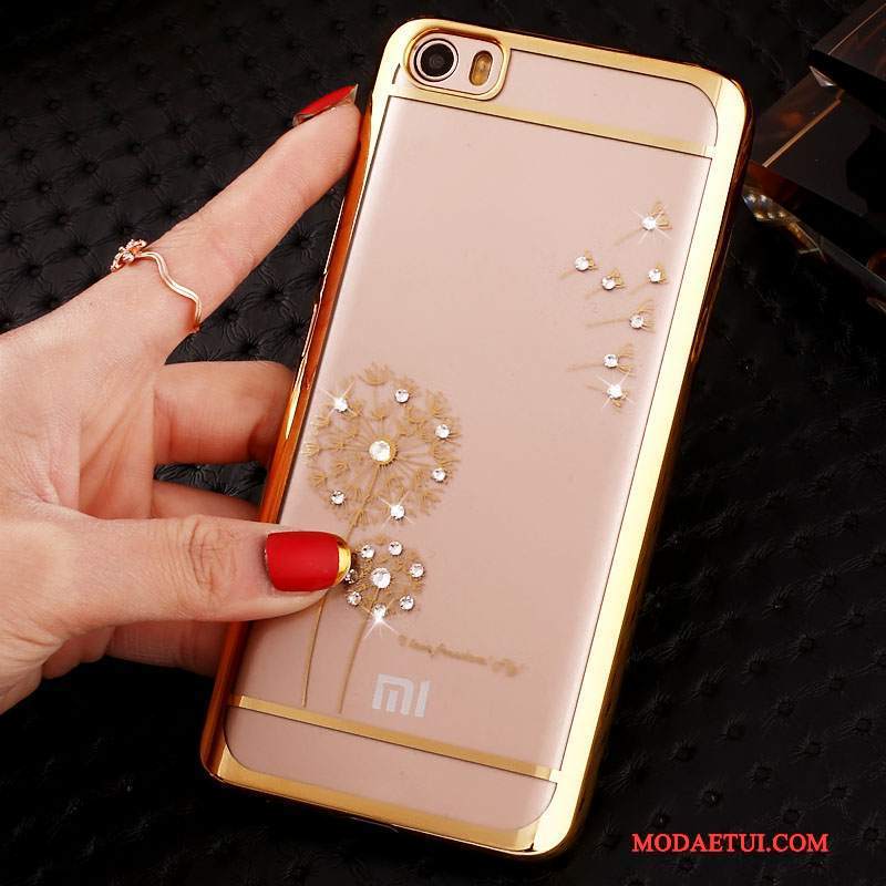 Futerał Mi Note Miękki Złoto Poszycie, Etui Mi Note Rhinestone Małyna Telefon