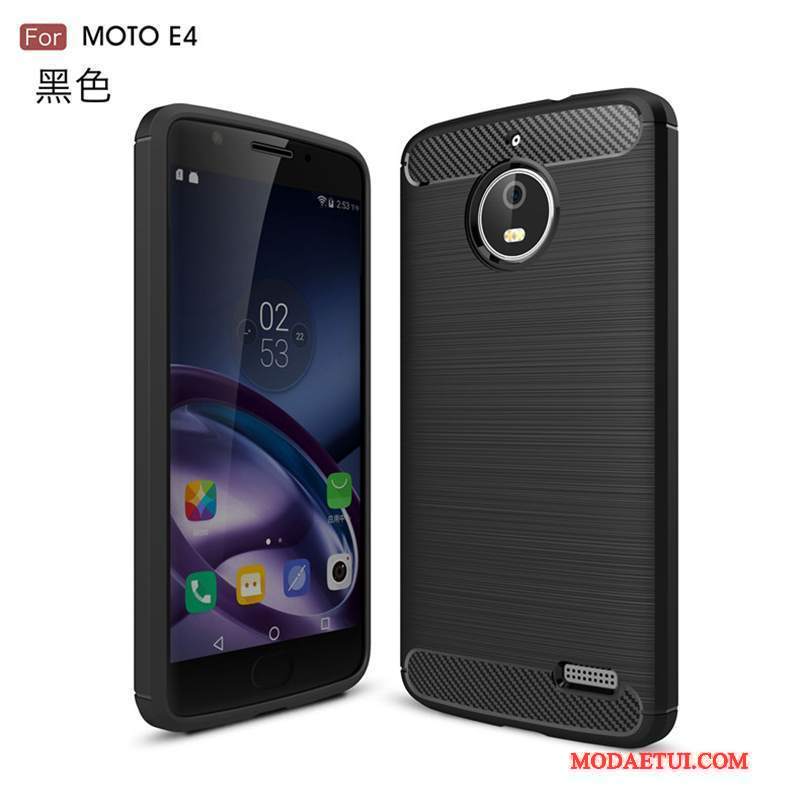 Futerał Moto E4 Miękki Szary Ciemno, Etui Moto E4 Silikonowe Anti-fallna Telefon