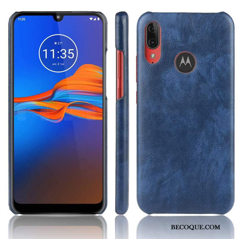 Futerał Moto E6 Plus Skóra Jakość Czerwony, Etui Moto E6 Plus Ochraniacz