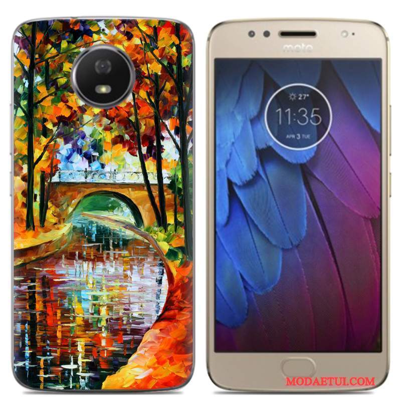 Futerał Moto G5 Miękki Nowy Anti-fall, Etui Moto G5 Silikonowe Proste Tendencja