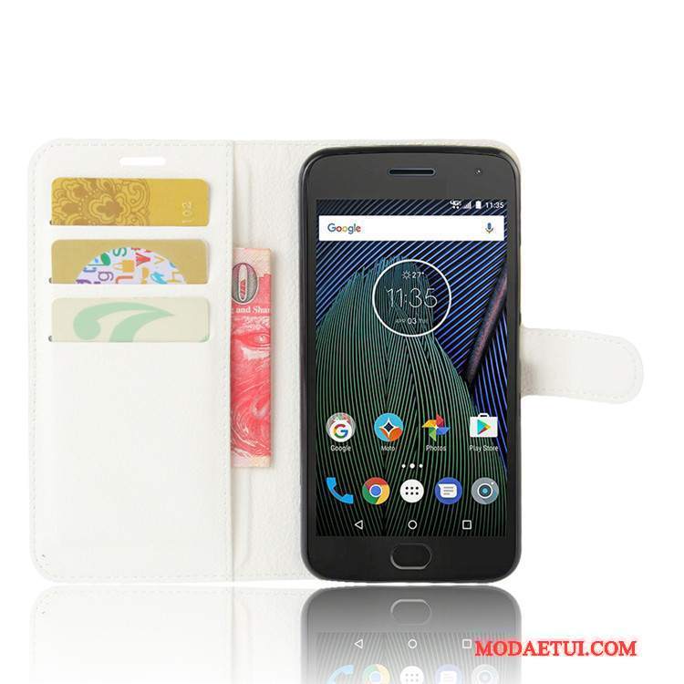 Futerał Moto G5 Ochraniacz Jasny Niebieski Karta, Etui Moto G5 Skóra