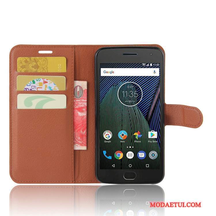 Futerał Moto G5 Ochraniacz Jasny Niebieski Karta, Etui Moto G5 Skóra