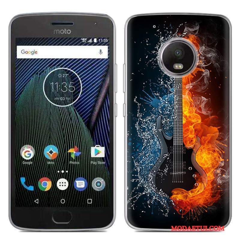 Futerał Moto G5 Plus Miękki Specjalne Czerwony, Etui Moto G5 Plus Silikonowe Na Telefon