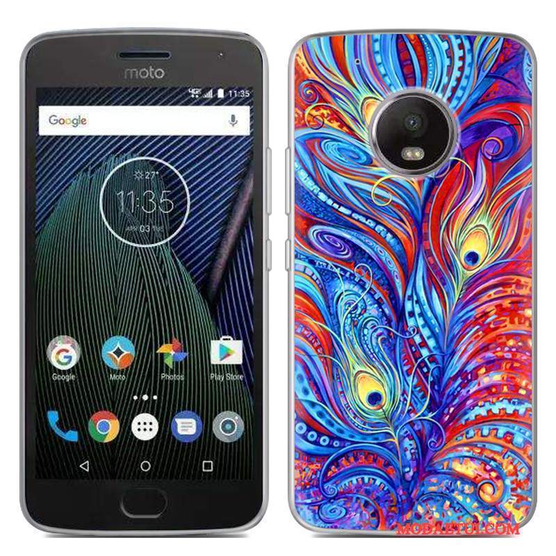 Futerał Moto G5 Plus Miękki Specjalne Czerwony, Etui Moto G5 Plus Silikonowe Na Telefon