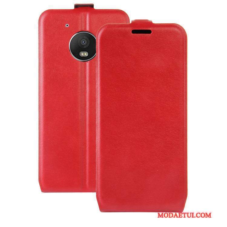 Futerał Moto G5 Skóra Różowena Telefon, Etui Moto G5 Pokrowce Karta