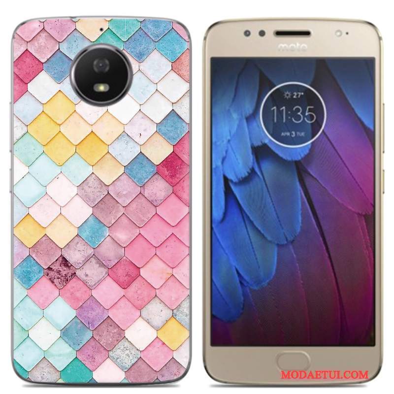 Futerał Moto G5s Miękki Różowena Telefon, Etui Moto G5s Kolor Anti-fall