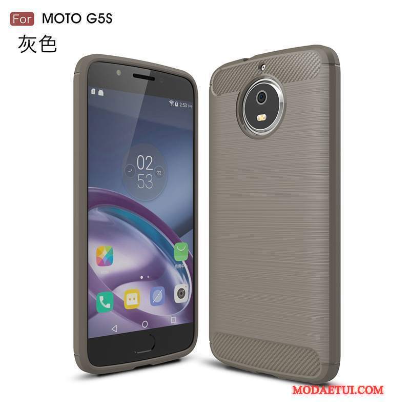Futerał Moto G5s Ochraniacz Jedwabna Telefon, Etui Moto G5s Czerwony Anti-fall