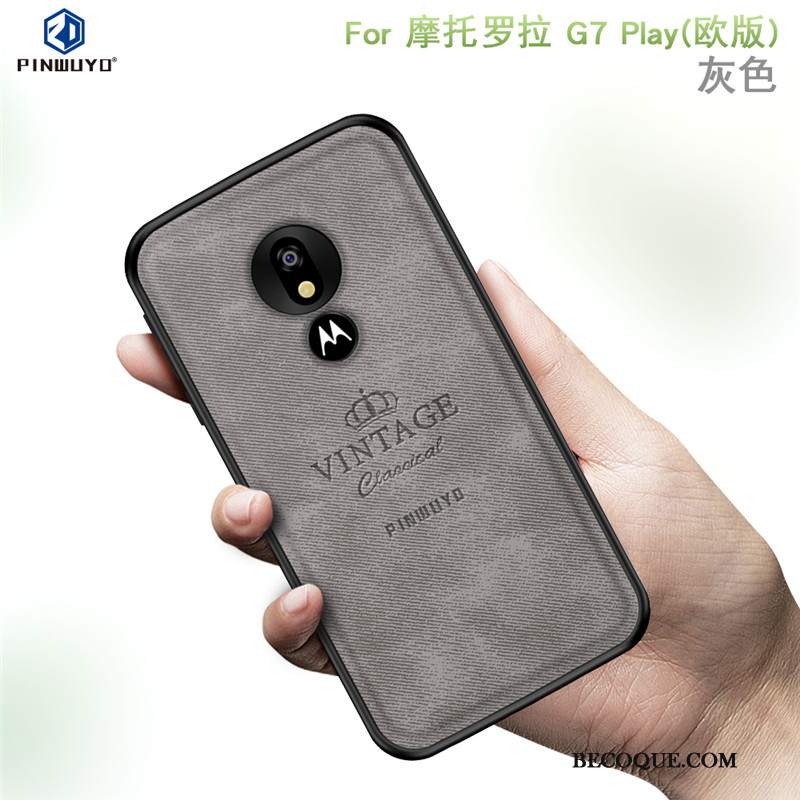 Futerał Moto G7 Play Miękki Na Telefon Niebieski, Etui Moto G7 Play Torby Filmy Wzór