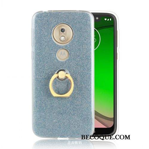 Futerał Moto G7 Play Ochraniacz Srebro Ring, Etui Moto G7 Play Miękki Anti-fallna Telefon