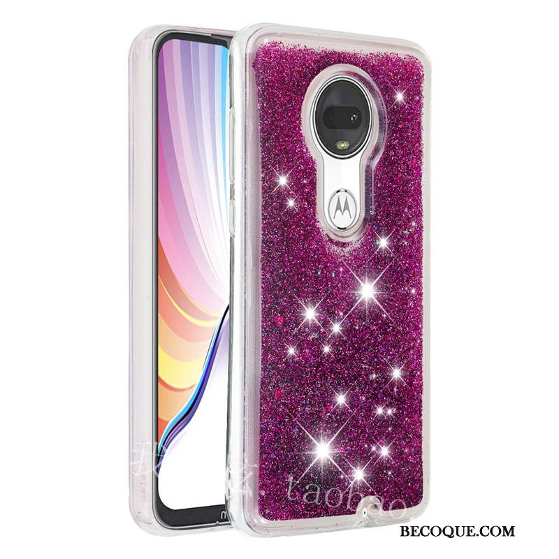 Futerał Moto G7 Plus Miękki Purpurowy Quicksand, Etui Moto G7 Plus Na Telefon