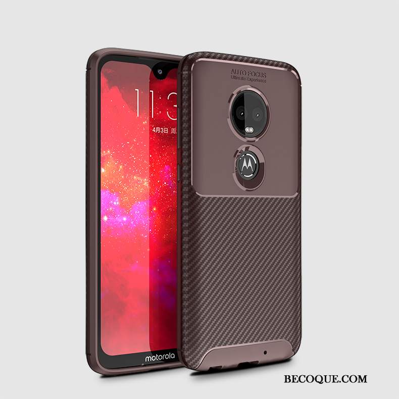 Futerał Moto G7 Plus Silikonowe Anti-fallna Telefon, Etui Moto G7 Plus Kreatywne Włókno Osobowość