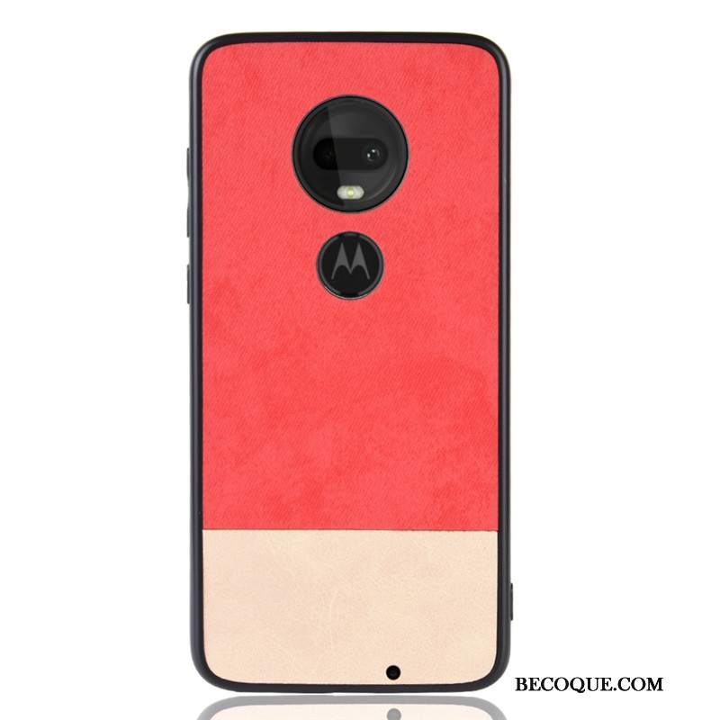 Futerał Moto G7 Plus Skóra Na Telefon Tendencja, Etui Moto G7 Plus Torby Mieszane Kolory Szary