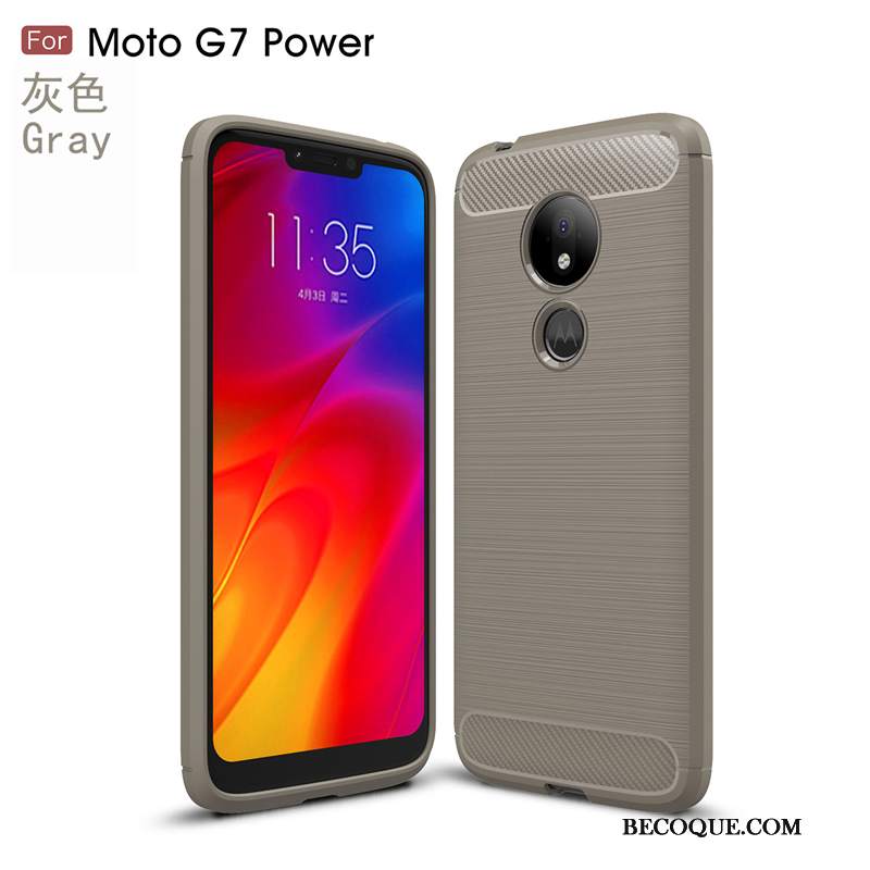 Futerał Moto G7 Power Miękki Osobowość Anti-fall, Etui Moto G7 Power Ochraniacz Na Telefon Jedwab