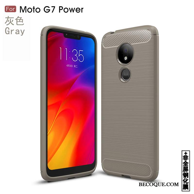 Futerał Moto G7 Power Miękki Osobowość Anti-fall, Etui Moto G7 Power Ochraniacz Na Telefon Jedwab