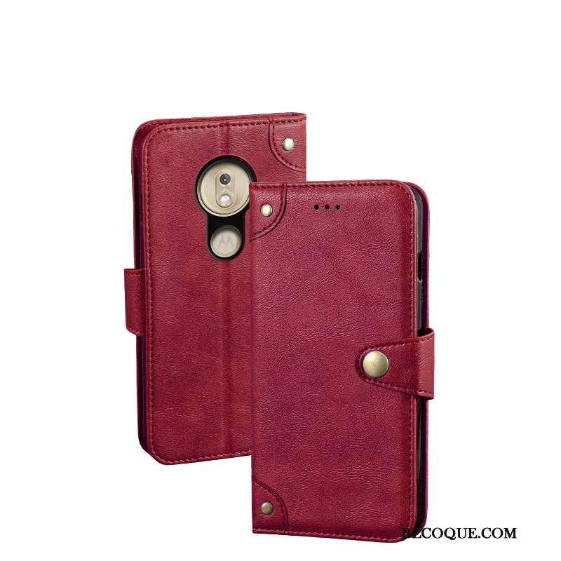 Futerał Moto G7 Power Vintage Europa Złoto, Etui Moto G7 Power Skóra Wiatr Wzór