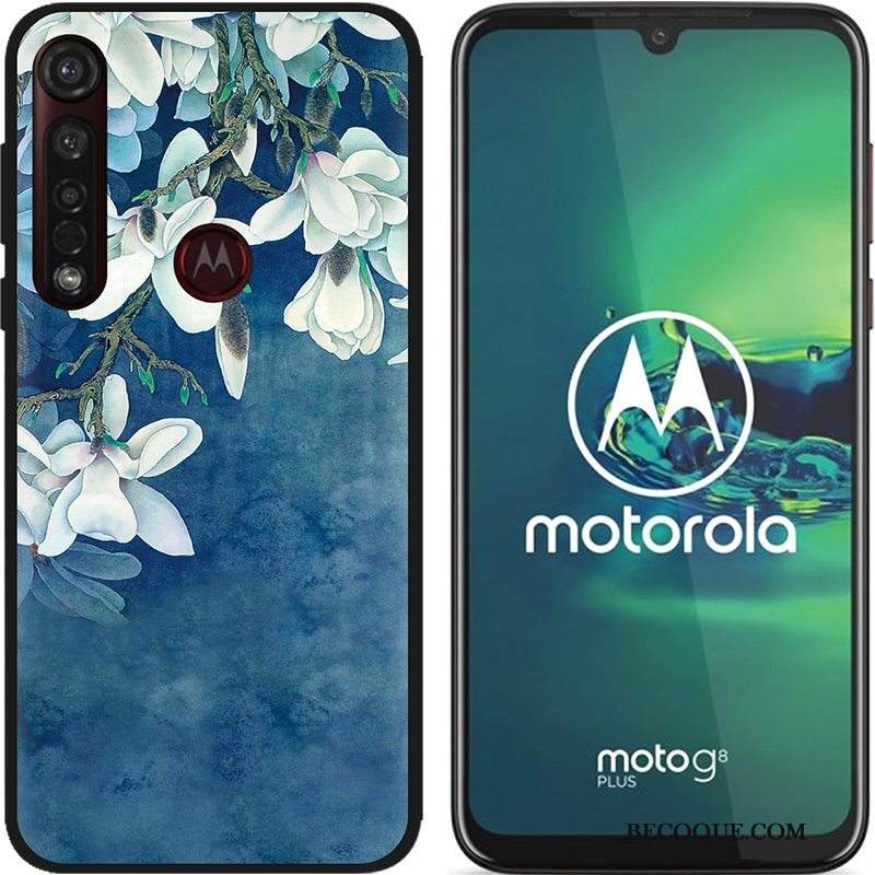 Futerał Moto G8 Plus Kreatywne Gorąca Sprzedaż Nubuku, Etui Moto G8 Plus Miękki Czarny Pu