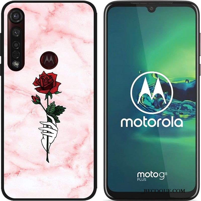 Futerał Moto G8 Plus Kreatywne Gorąca Sprzedaż Nubuku, Etui Moto G8 Plus Miękki Czarny Pu