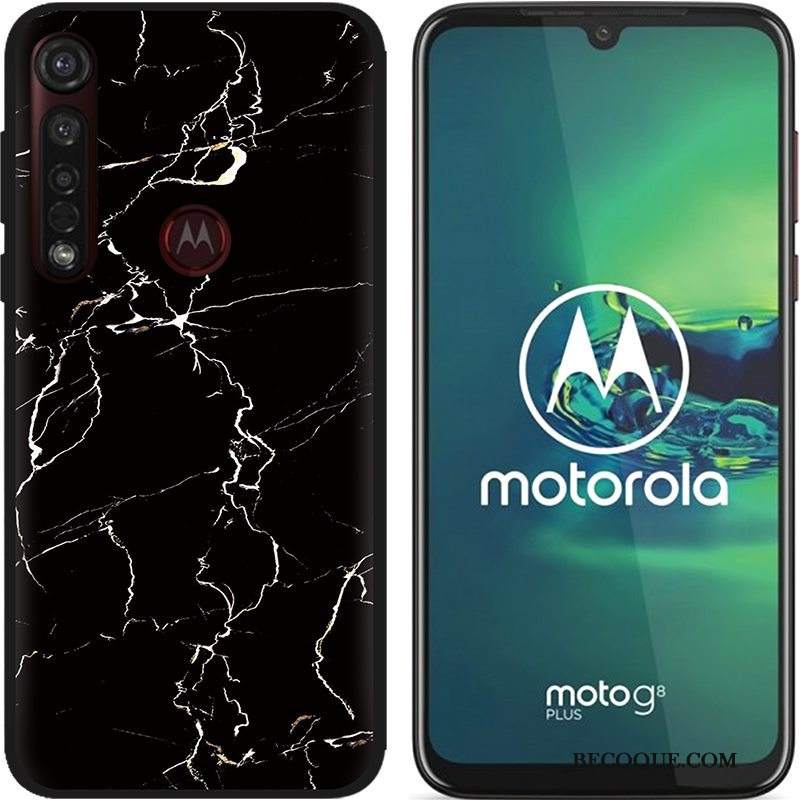 Futerał Moto G8 Plus Kreatywne Gorąca Sprzedaż Nubuku, Etui Moto G8 Plus Miękki Czarny Pu