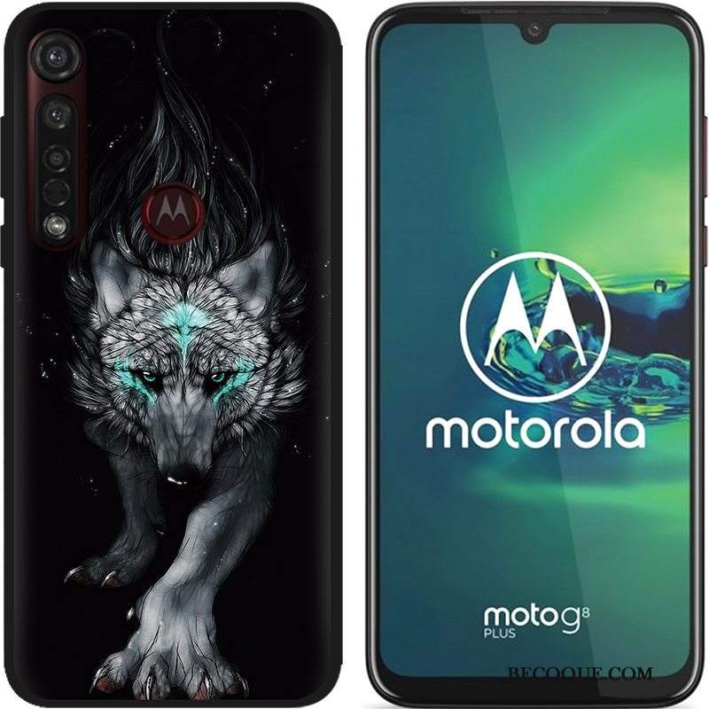 Futerał Moto G8 Plus Kreatywne Gorąca Sprzedaż Nubuku, Etui Moto G8 Plus Miękki Czarny Pu