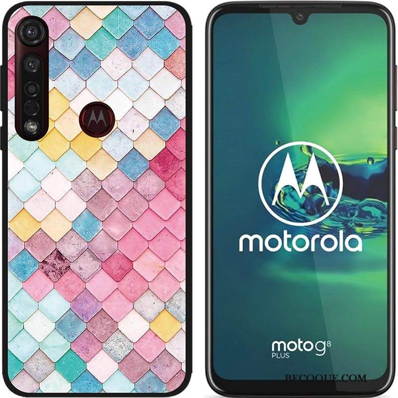 Futerał Moto G8 Plus Kreatywne Gorąca Sprzedaż Nubuku, Etui Moto G8 Plus Miękki Czarny Pu