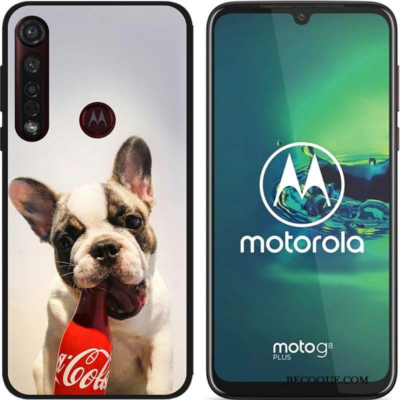 Futerał Moto G8 Plus Kreatywne Gorąca Sprzedaż Nubuku, Etui Moto G8 Plus Miękki Czarny Pu