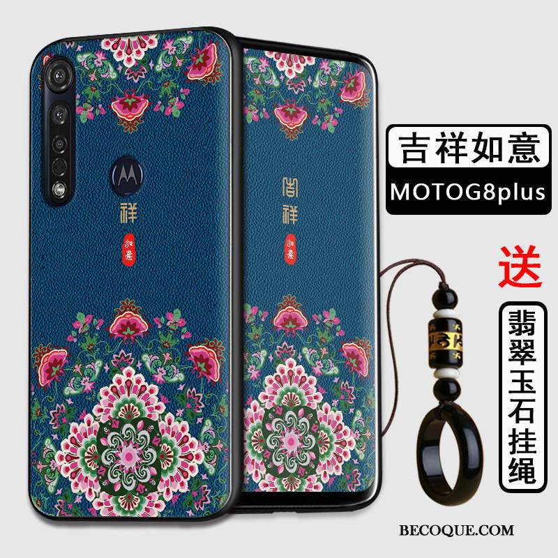 Futerał Moto G8 Plus Miękki Anti-fall Czarny, Etui Moto G8 Plus Torby Chiński Stylna Telefon