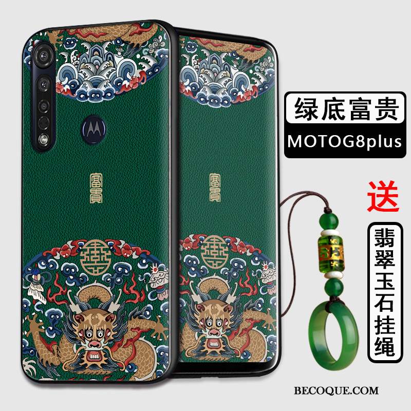 Futerał Moto G8 Plus Miękki Anti-fall Czarny, Etui Moto G8 Plus Torby Chiński Stylna Telefon