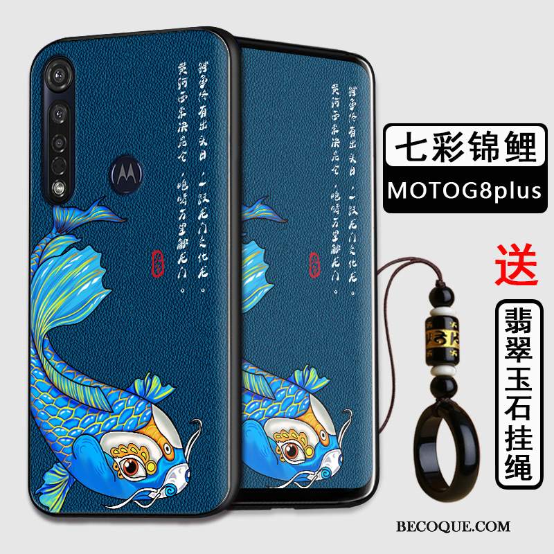 Futerał Moto G8 Plus Miękki Anti-fall Czarny, Etui Moto G8 Plus Torby Chiński Stylna Telefon