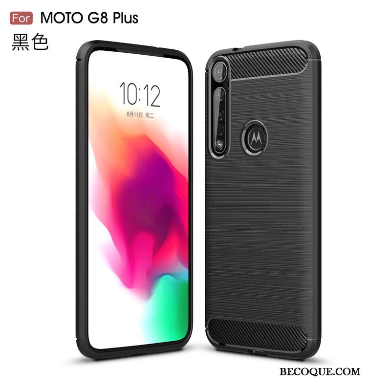 Futerał Moto G8 Plus Miękki Włókno Antypoślizgowe, Etui Moto G8 Plus Ochraniacz Jedwabna Telefon