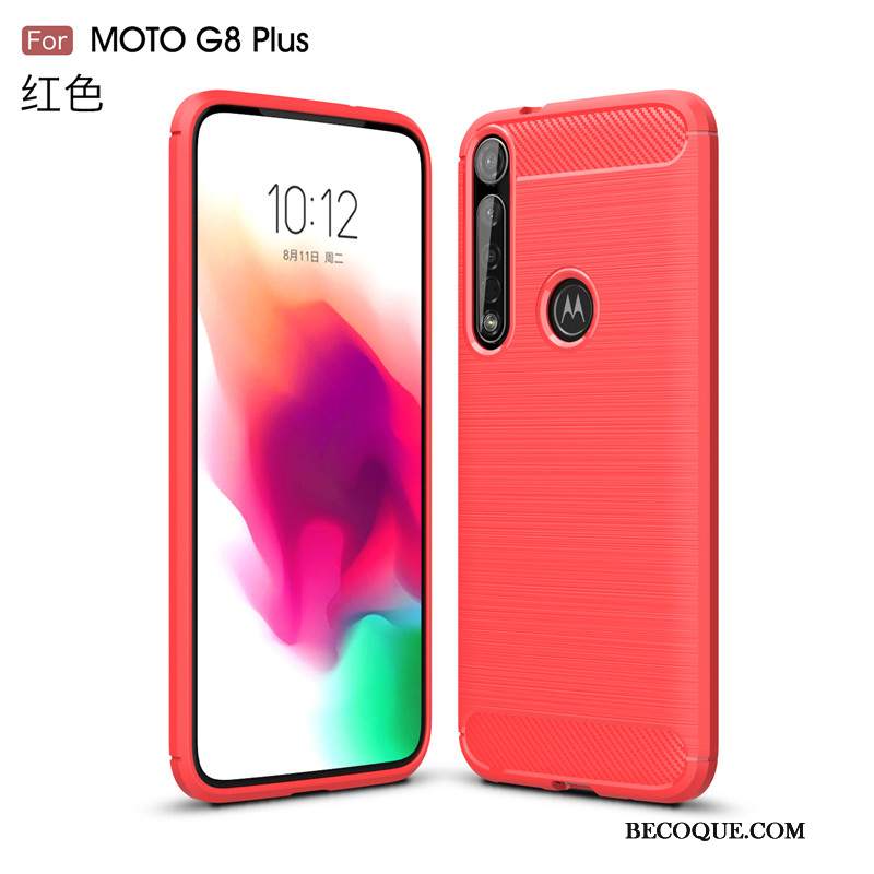 Futerał Moto G8 Plus Miękki Włókno Antypoślizgowe, Etui Moto G8 Plus Ochraniacz Jedwabna Telefon