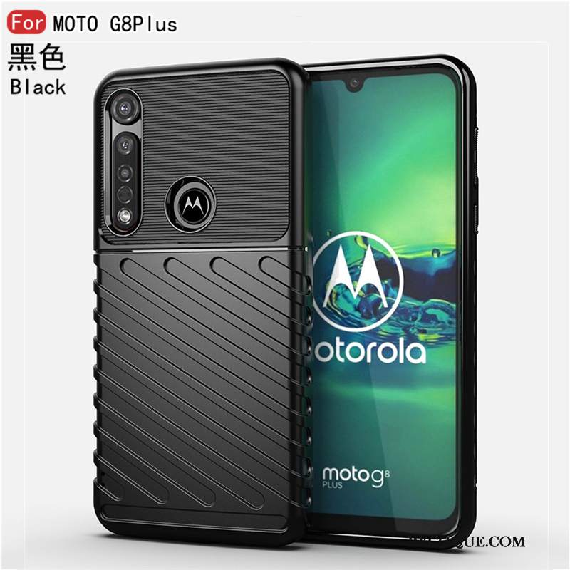 Futerał Moto G8 Plus Ochraniacz Na Telefon Cienkie, Etui Moto G8 Plus Silikonowe Czarny Biznes