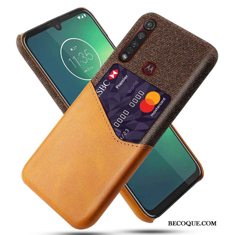 Futerał Moto G8 Plus Skóra Na Telefon Chłodna, Etui Moto G8 Plus Ochraniacz Wzór Biznes