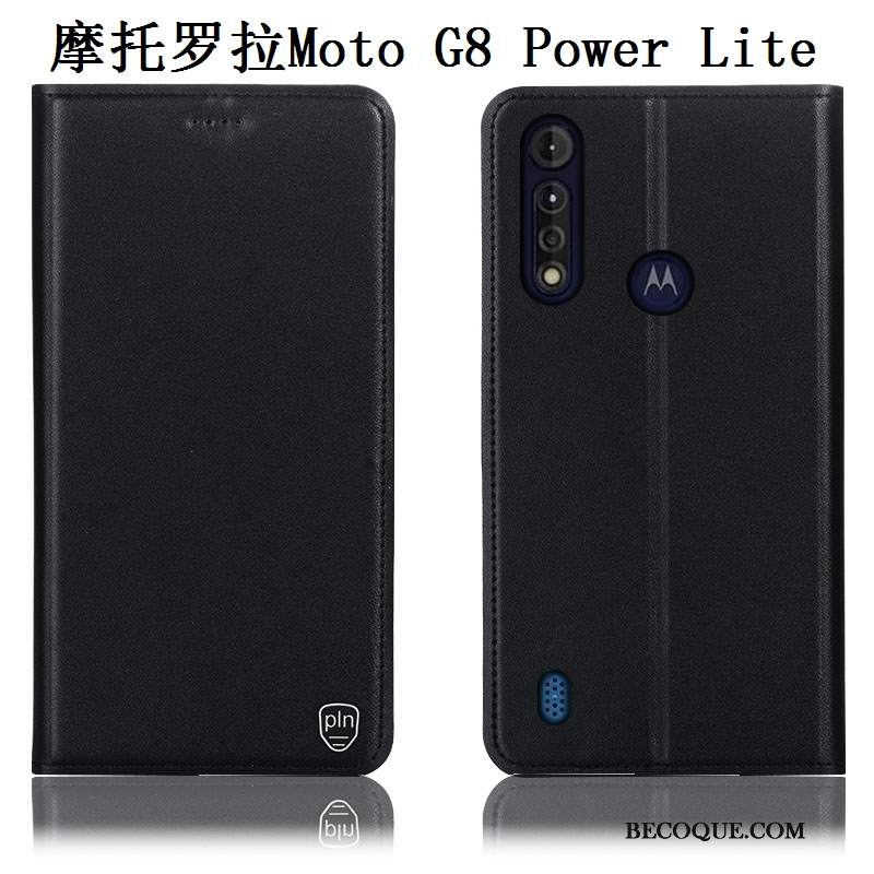 Futerał Moto G8 Power Lite Skóra Wzórna Telefon, Etui Moto G8 Power Lite Ochraniacz Anti-fall Żółty