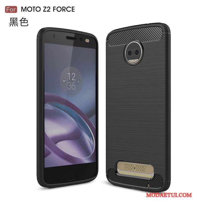 Futerał Moto Z2 Force Edition Silikonowe Na Telefon Czerwony, Etui Moto Z2 Force Edition Miękki Anti-fall Dla