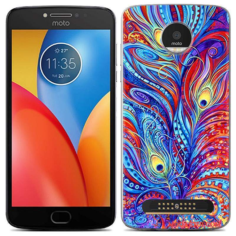 Futerał Moto Z2 Play Kreatywne Niebieskina Telefon, Etui Moto Z2 Play Kreskówka