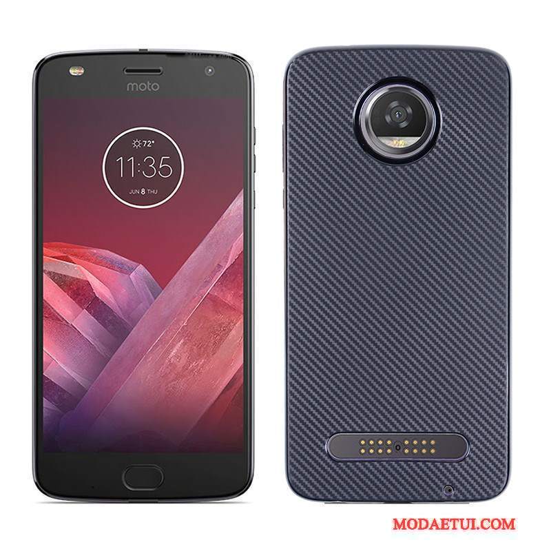 Futerał Moto Z2 Play Miękki Niebieskina Telefon, Etui Moto Z2 Play Ochraniacz Włókno Anti-fall